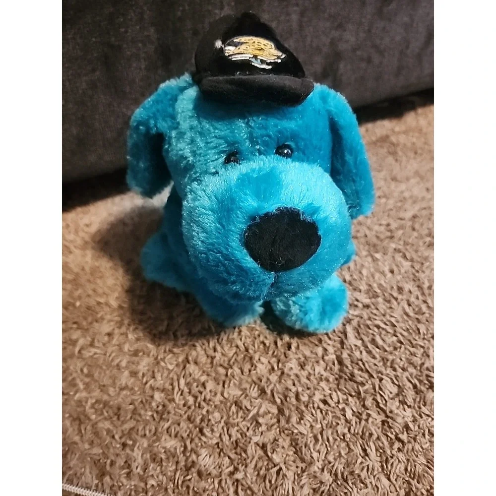 Vtg Forever‎ Collectibles Jacksonville Jaguars NFL Turquoise DOG with CAP 9